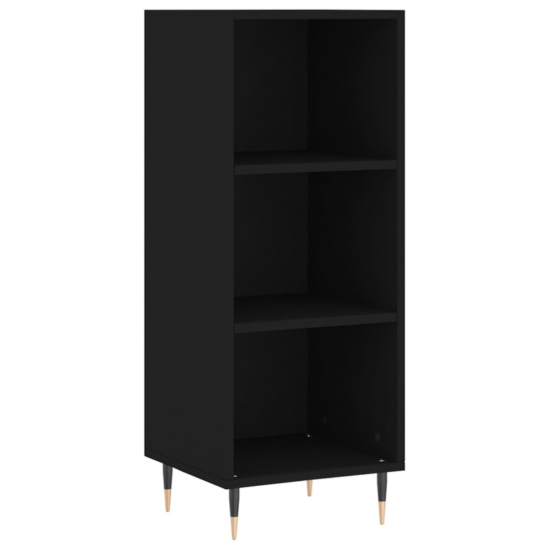 Buffet noir 34,5x32,5x90 cm bois d'ingnierie