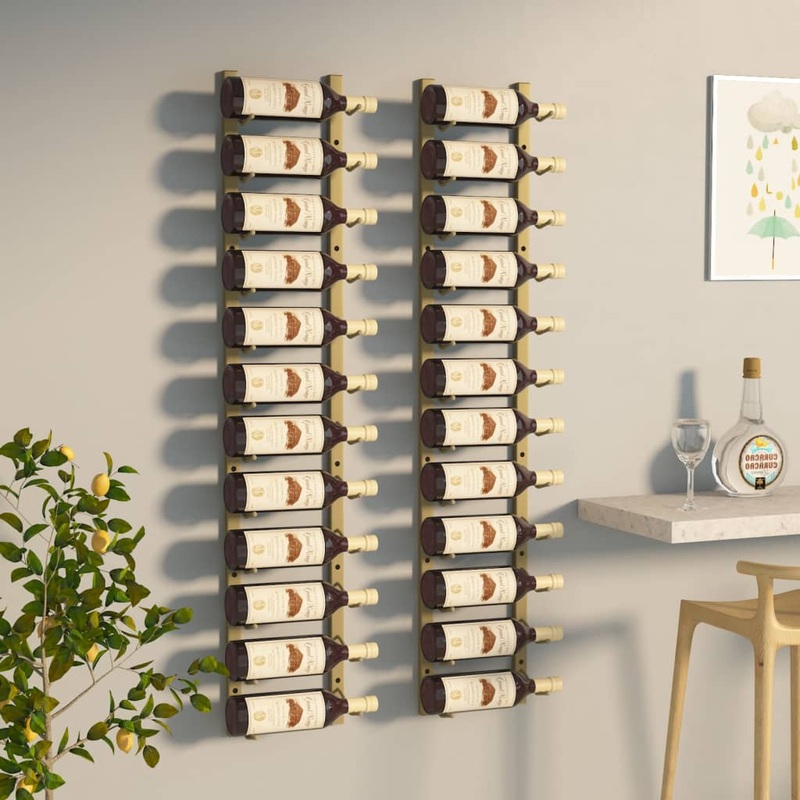 Casier  vin mural pour 12 bouteilles 2 pcs Dor Fer
