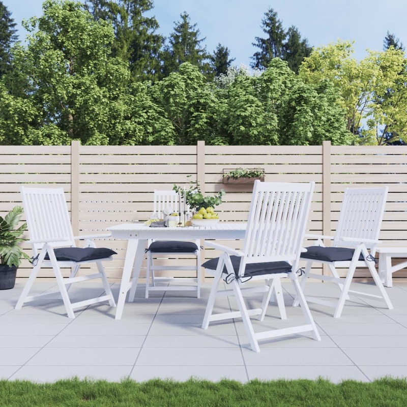 Coussins de chaise lot de 4 bleu marine 40x40x7 cm tissu oxford