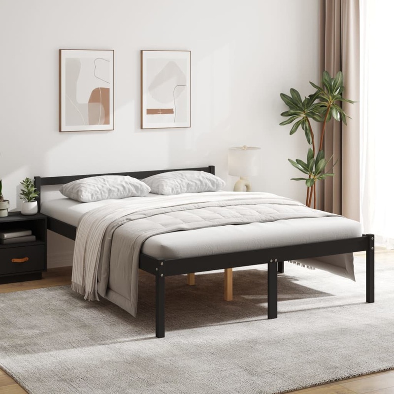 Lit pour personne ge sans matelas 150x200 cm bois pin massif
