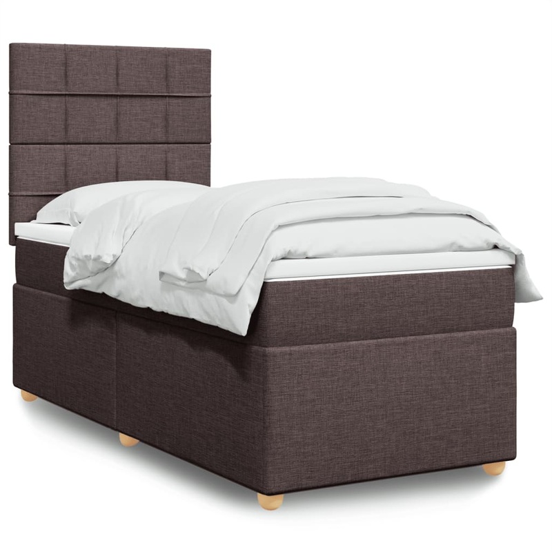 Sommier  lattes de lit avec matelas Marron fonc 100x200 cm