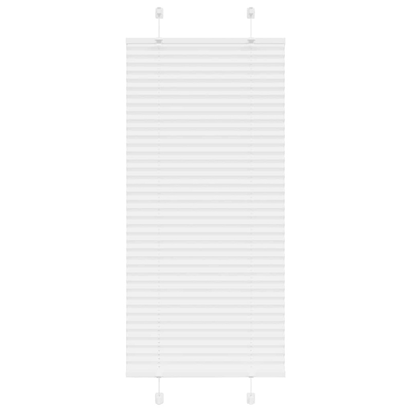 Store pliss blanc 55x150 cm largeur du tissu 54,4 cm polyester