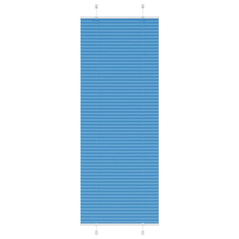 Store pliss bleu 80x200 cm largeur du tissu 79,4 cm polyester