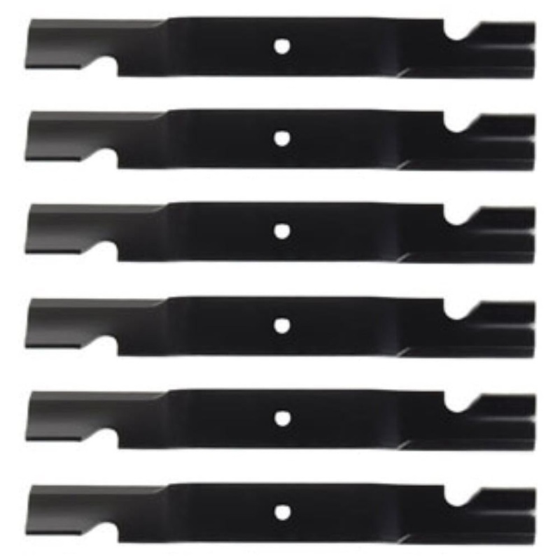 (6) Notched Mower Blade fits 61" Cut Mowers Fits Bobcat Fits John Deere Fits