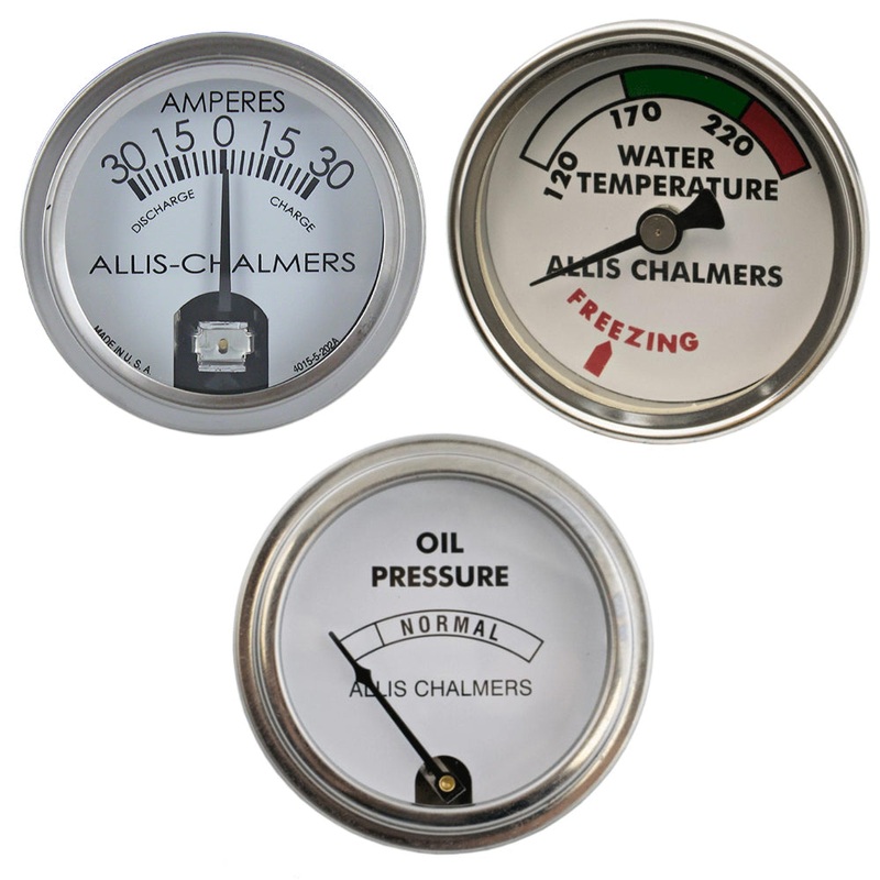 Fits Allis CHALMERS Tractor Temp, amp, oil pressure gauges, ships from USA!