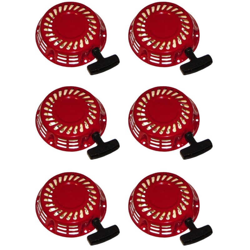 New 6 Pack of Pull Start Red Recoil Cover 5.5HP & 6.5HP Fits Honda GX160 & GX200
