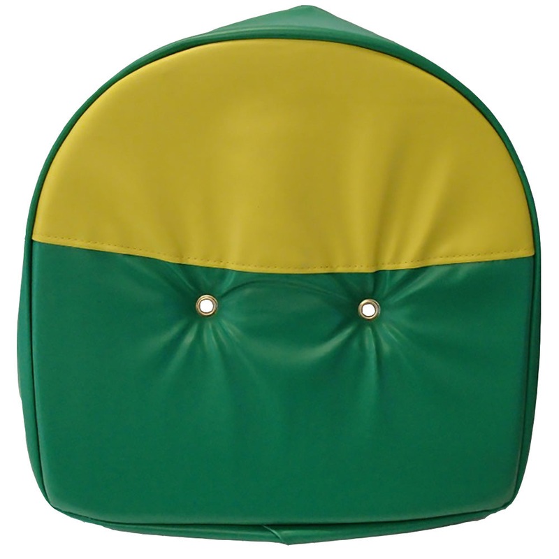 Tractor Universal 21" Pan Seat Cover Cushion Green and Yellow