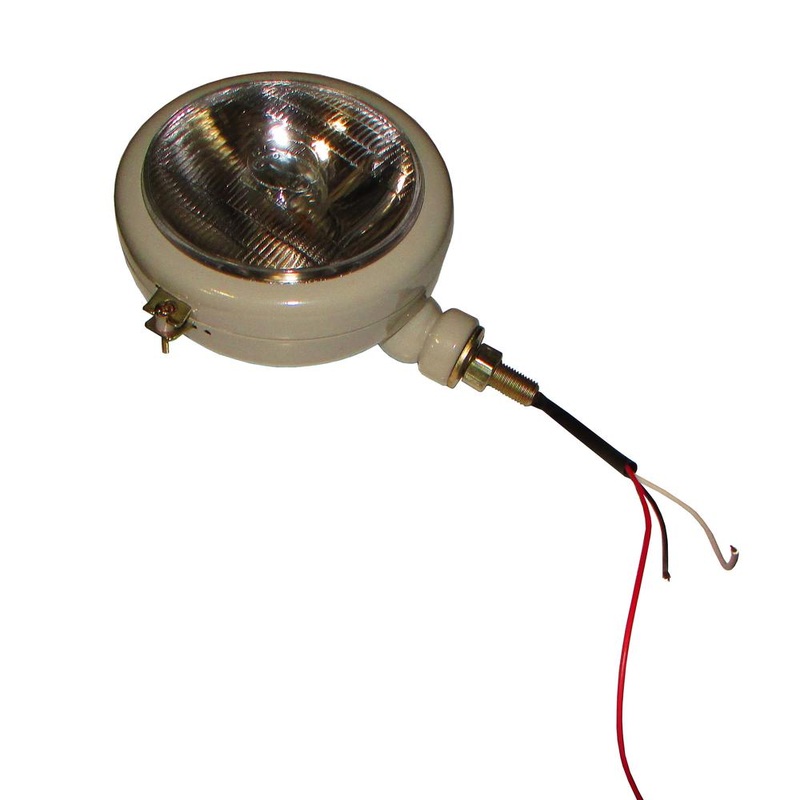 Head Lamp (Grey RH) Fits Ford Tractor 2N 8N 9N - 12 Volt Halogen