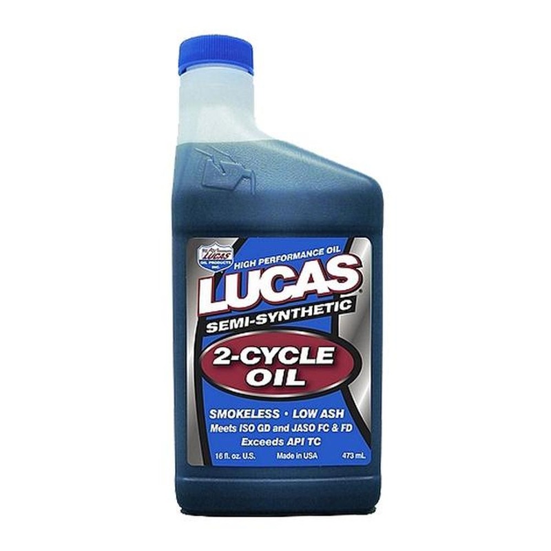LUC10120 Semi-Synthetic 2-Cycle Oil - 16 oz. Fits Lucas Oil & SeaFoam