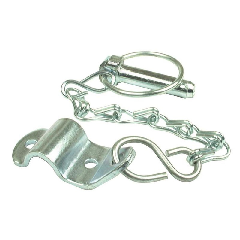 S.30 Round Linch Pin, Chain & Bracket Assembly, Pin 11mm Fits Landini