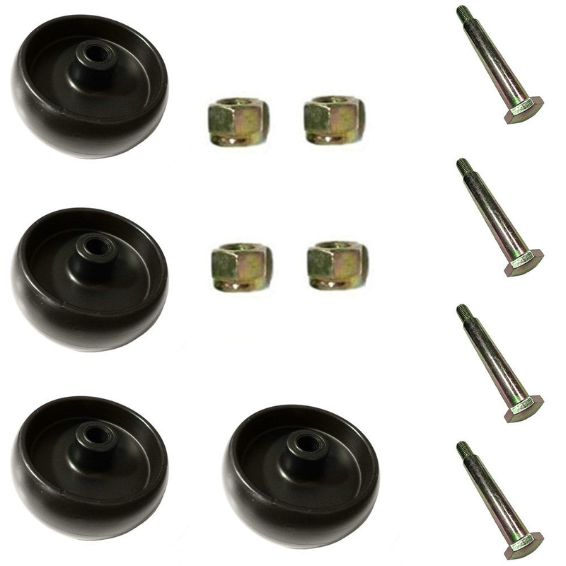 New FOUR(4) Deck Wheels Fits John Deere D100 D105 D110 D120 D130 W/ Bolt & Nut
