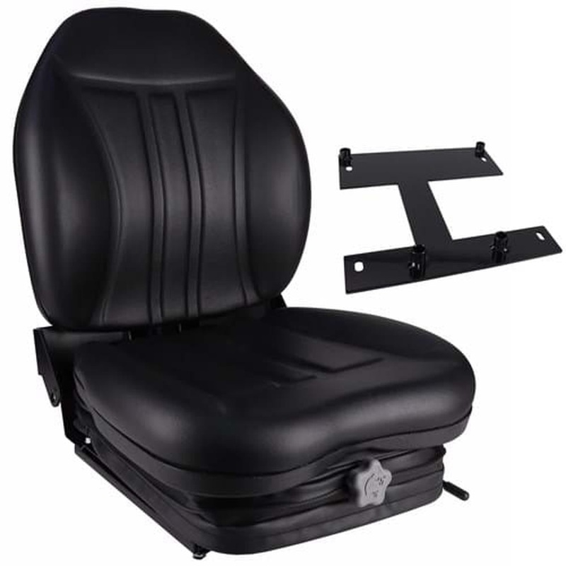 SK8301744 High Back Seat, Black Vinyl w/ Integrated Suspension Fits Kubota