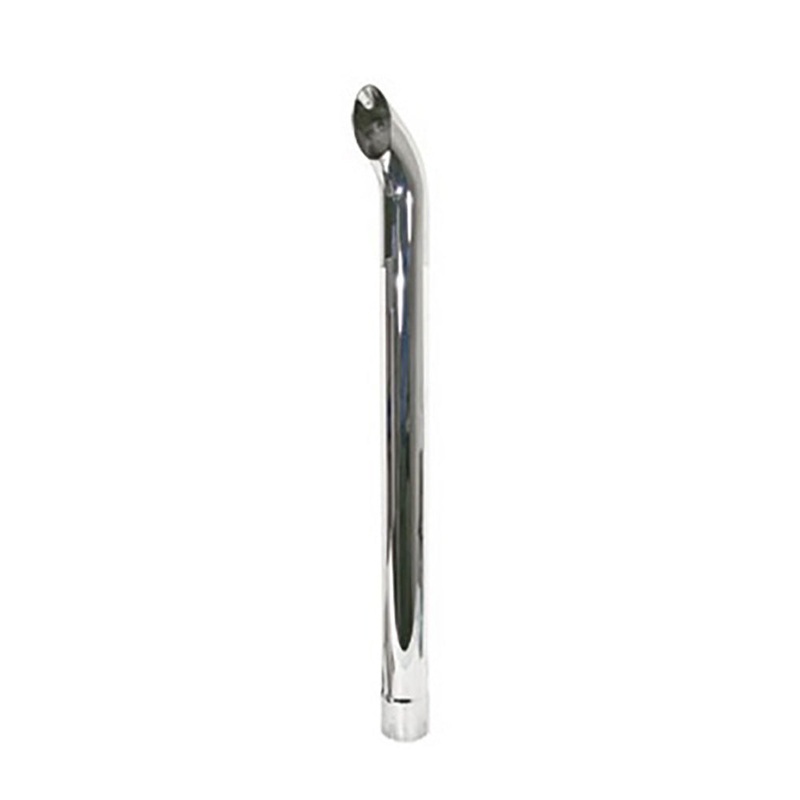 48" Chrome Exhaust Stack Curved 3-1/2" ID Fits John Deere