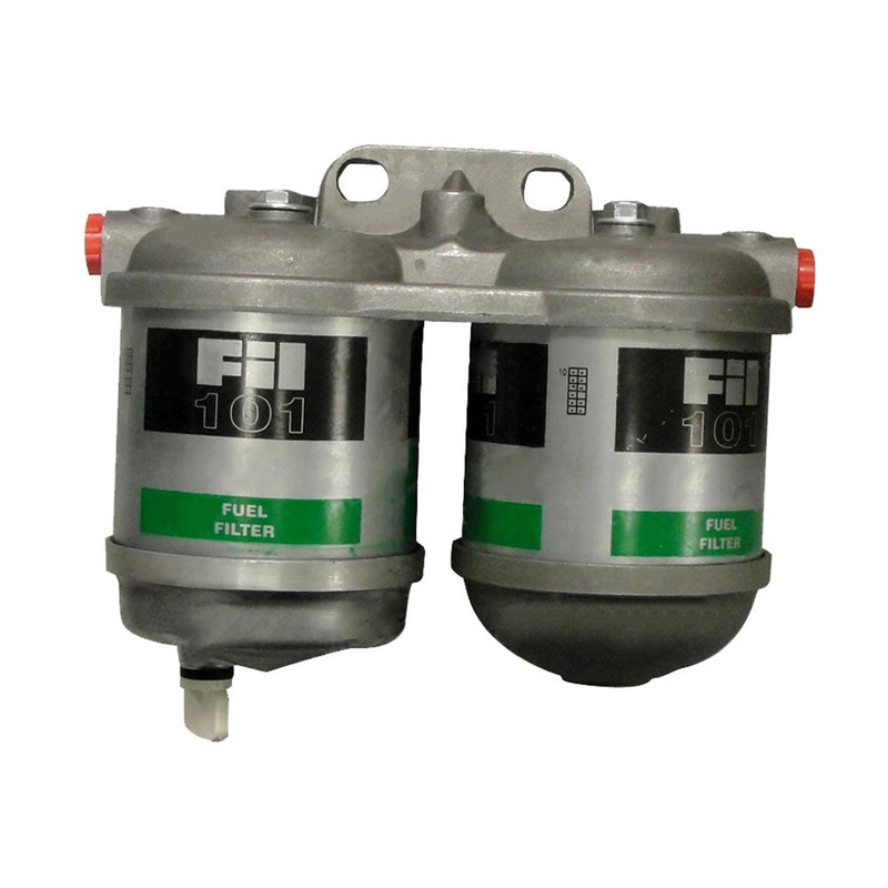 C5NE9165B New Universal Tractor Dual Fuel Filter Assembly w/ Aluminum Bowl