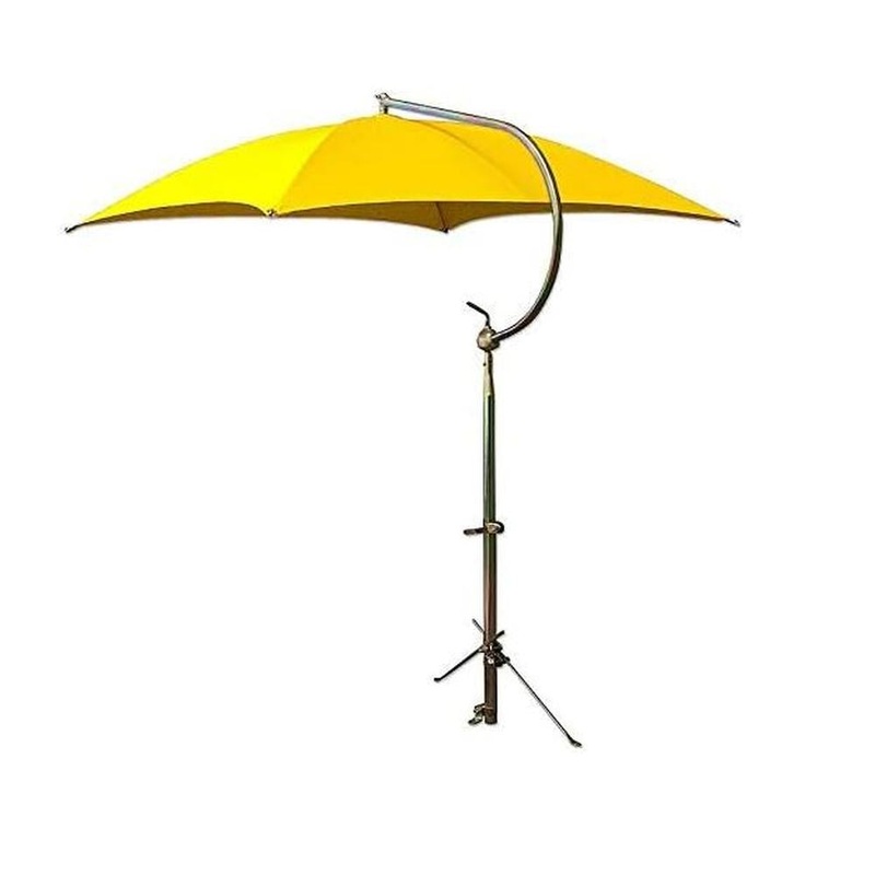 TU56 - Canvas Umbrella Yellow w/ Frame & Mounting Bracket