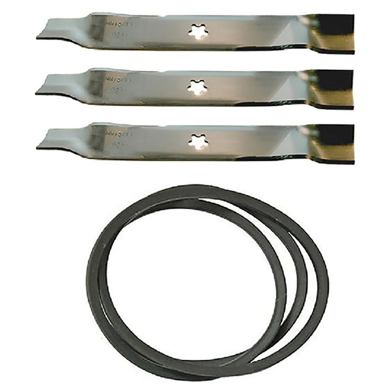 New Aftermarket 46" Deck Mulching Blade & Deck Belt Kit Fits Craftsman Mowers
