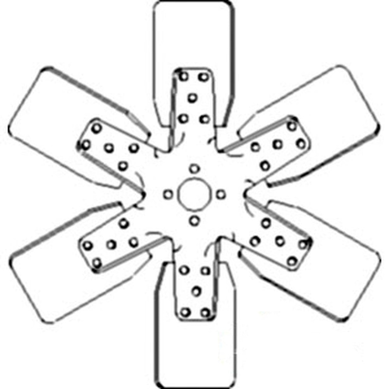 6 Blade Fan Fits 3065 375 383 390 390T 393 398 399 6140 699 2485C816 31258006