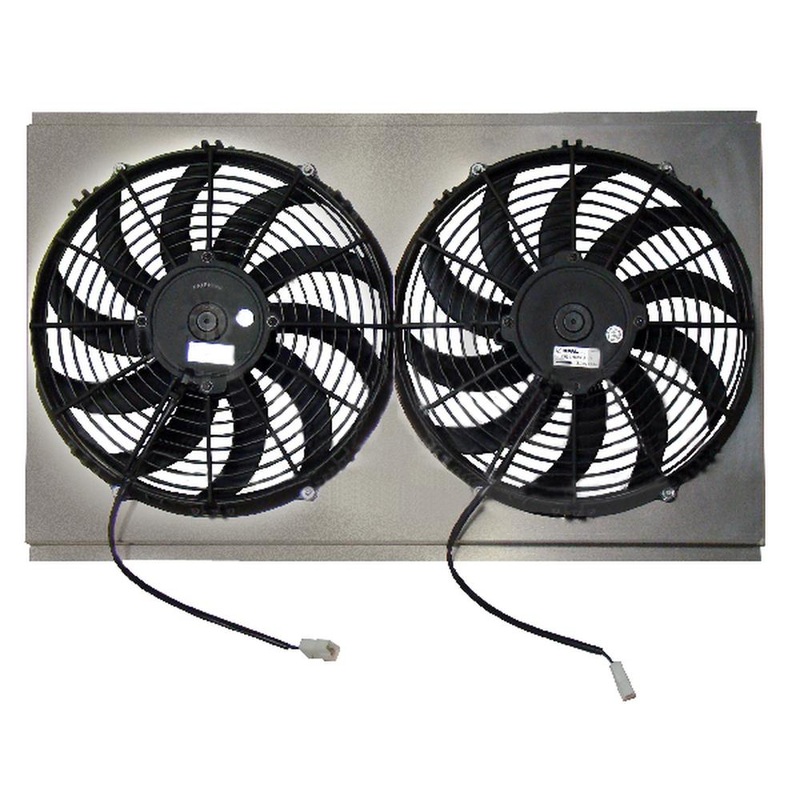 Z40071 Dual 12" Electric Fan & Shroud - 15 x 26 x 2 5/8