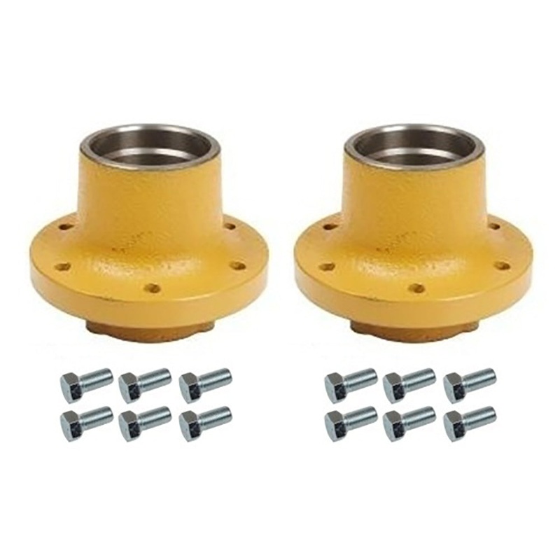 R48763W-BOLTS X2 - Set of 2 Front Wheel 6-Bolt Hubs with Bolts