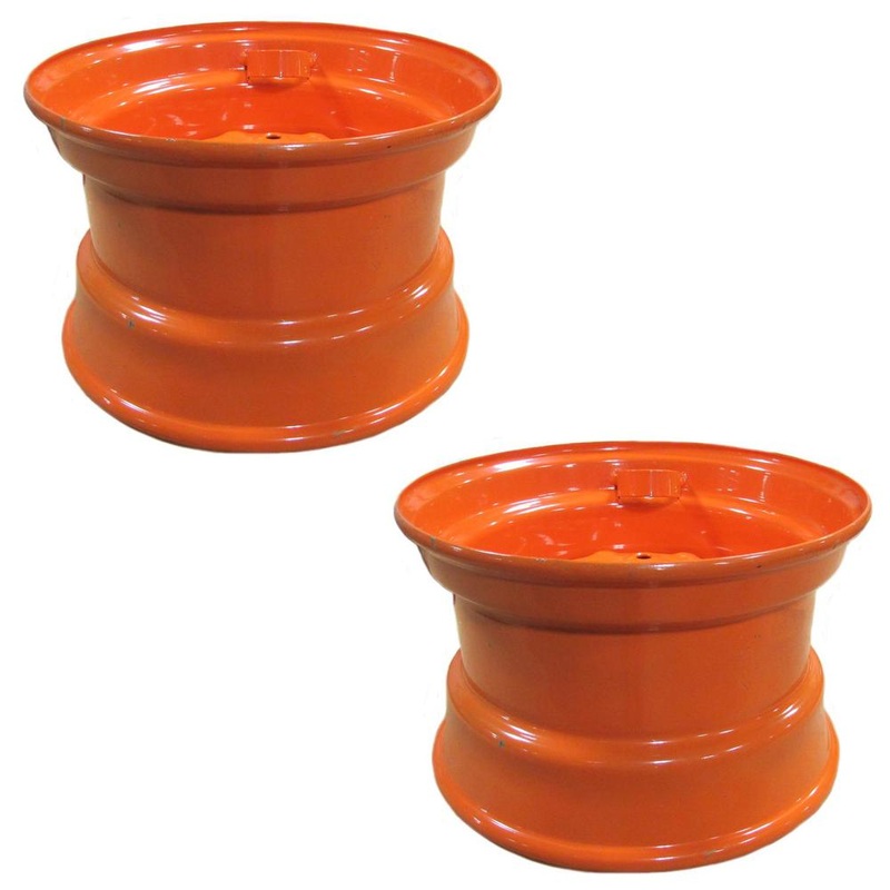Two (2) Orange 16.5X9.75X8 Wheel Rims Fits Bobcat Skid Steer Loader 12-16.5