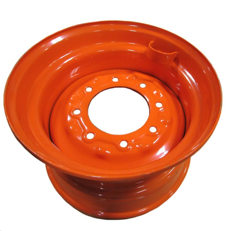 9.75X16.5 Rim/Wheel for 12-16.5 Tire Fits Bobcat Orange Color