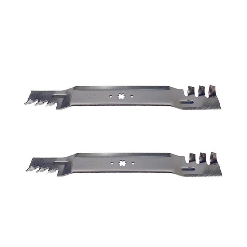 46 1/4" Fits Stens #302-422 Toothed Mulch Lawn Mower Blade Set (2) MTD / Fits