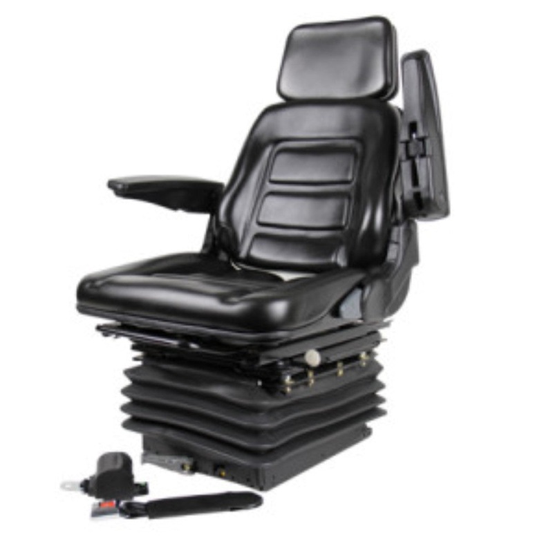 Universal Mechanical Vinyl Seat for Loaders Backhoes and Construction Fits CAT