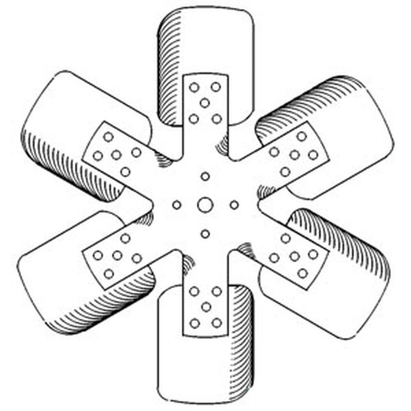 D0NN8600AA 6 Blade Fan Fits Ford New Holland 2000 2100 2600 3000 3600 4100