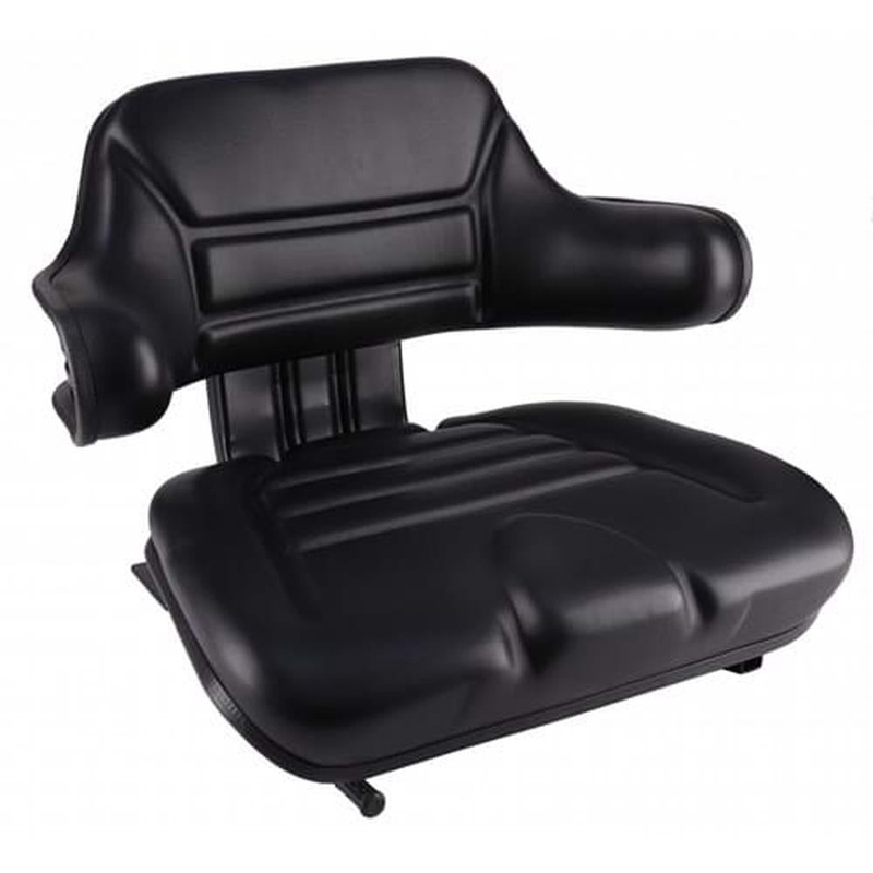 S830804 Wrap-Around Seat, Black Vinyl Fits Massey Ferguson