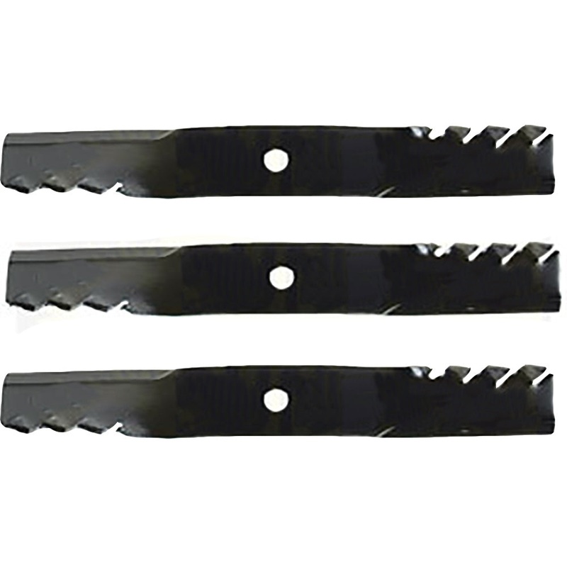 Set of 3-48" Predator Mulching Mower blades to fit Fits John Deere M136185