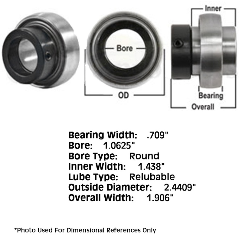 Tractor Spherical Re-Lubri Fits CATable Ball Bearing w  Collar WPS101GRC 455111R