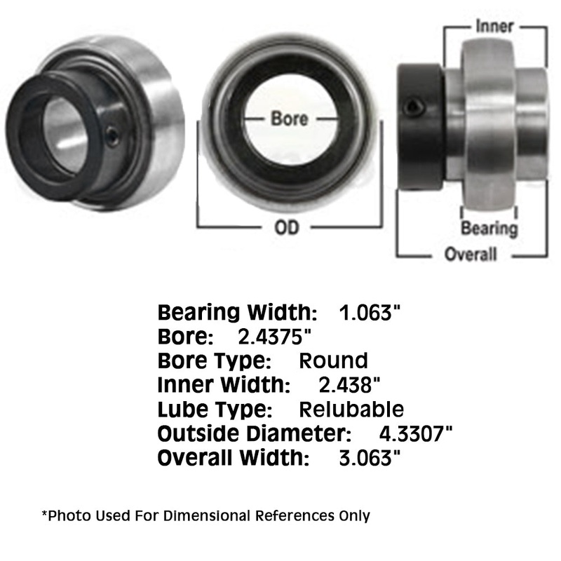 WPS207GRC Tractor Re-Lubri Fits CATable Spherical Ball Bearing w/ Collar 338615R