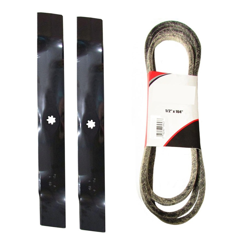 Lawn Mower Blade & Belt Set Fits John Deere 42"LA100 LA105 LA110 LA115