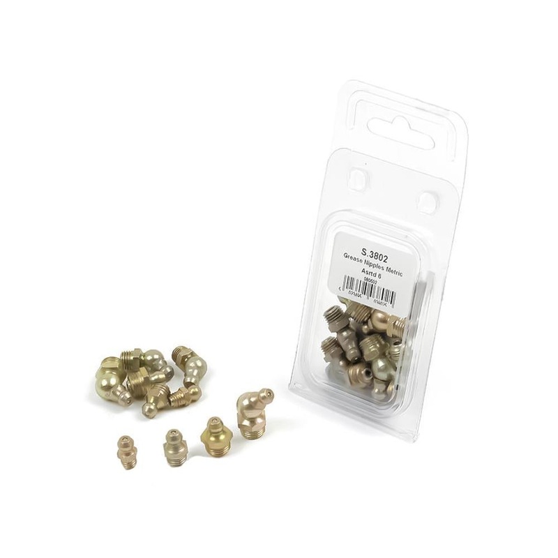 S.3802 Grease Nipple - M6, M8, M10 Assorted (Agripak 10 pcs.)