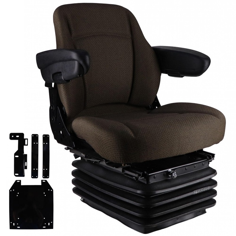 SR8302022 Sears Mid Back Seat, Brown Fabric w/ Air Suspension Fits John Deere