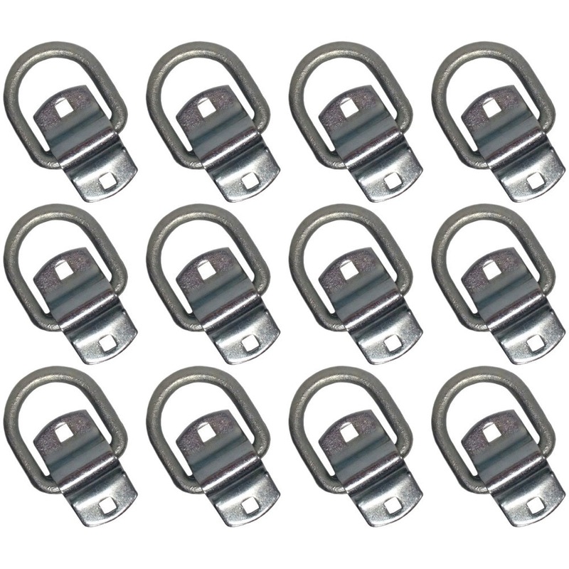 (12) 1/2" Bolt-On Heavy duty D Ring Tie Down Anchor WLL# 4,000