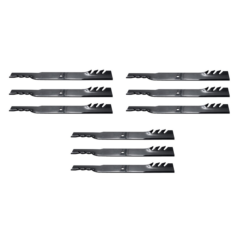 9Pk. Mulching Blade Fits Exmark Bahias Lazer Z Turf Ranger 3 for 60" cut