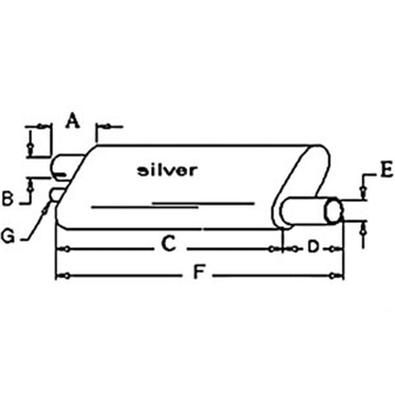 R1597 Muffler Fits Case