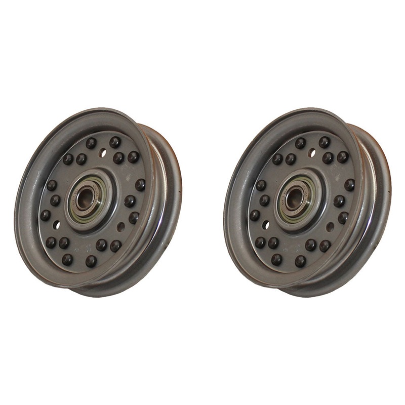 Set of (2) Flat Idler Pulley 1/2"X 4-3/4" Fits Dixie Chopper 30224