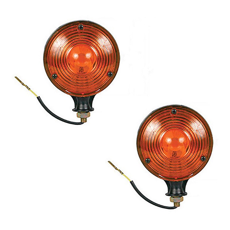 Amber Safety Warning Light Pair 12V Fits Ford New Holland Fits John Deere