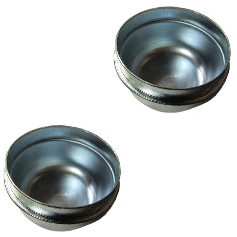 (2) Dust Cap Cup Grease Cover & Plug Fits RV Camper Utility 1.98" inches