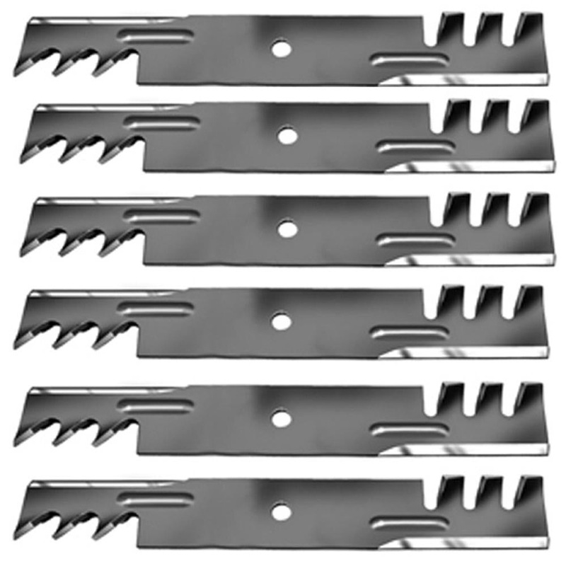 Set of (6) Mulching Blades Fits Hustler Lawn Mowers Requires (3) To Fit a 54"