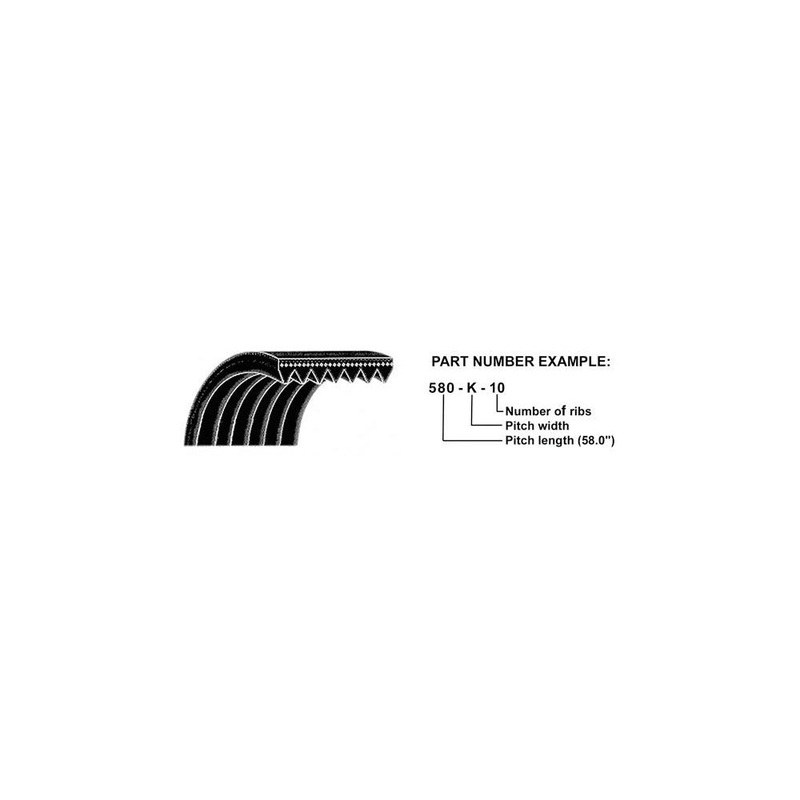 6 Rib Serpentine Belt Fits Universal Products Models