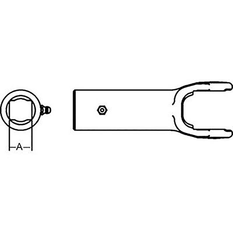 D1081415 Rectangular Slip Sleeve Yoke 1000 Series 3/4" x 7/8" Bore