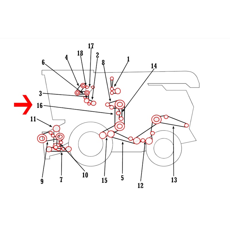 834175M1 Upper Tractor Belt Fits Massey Ferguson Combine Hydro 550