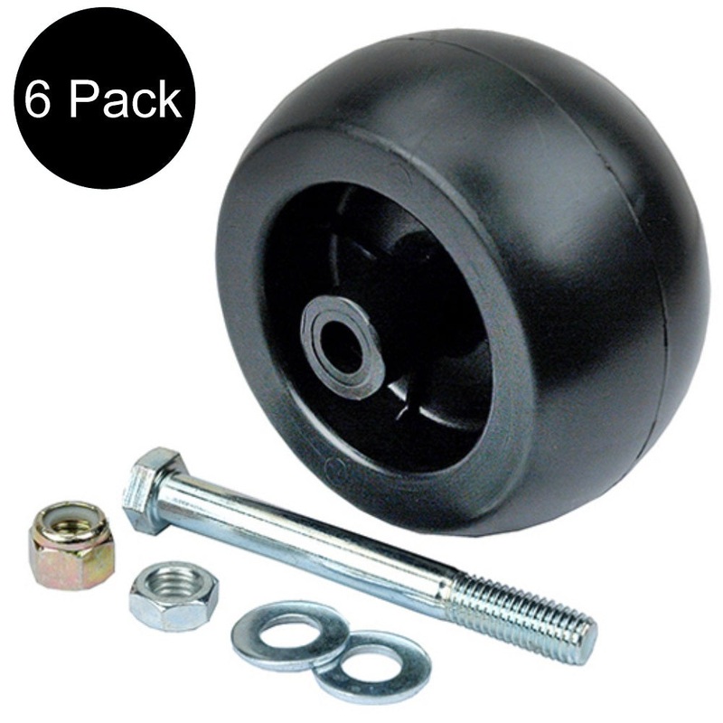 6 Pack Deck Wheel Kit w/ Hardware fits Hustler Zero Turn 788166 Super Z Mini Z