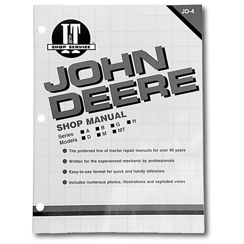 New Service Manual Fits John Deere Model A B G H D M MT IT Fits JD4 - FREE SHIPP
