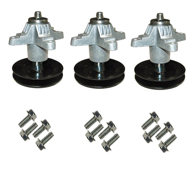 Set of 3 Spindle Assemblies w/ Hardware for MTD Fits Cub Cadet Troy-Bilt 54" Mow