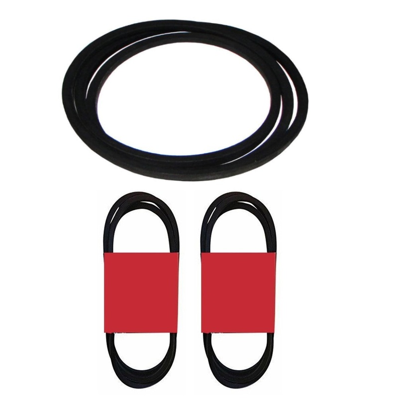 Deck Belt Set 1 Belt & 2 V-Belt 5432 56838 B54 5L570 Polyester Cord Material