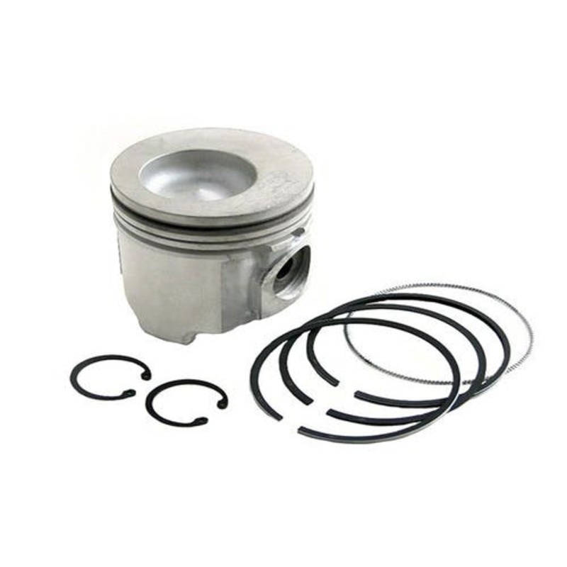 Piston and Rings - 4.400" Standard Single Cylinder fits New Holland 7610S 7010 87801072 fits Ford 7740 8340 575E 675E 755 304T 456T 755 F2NN6K100NB